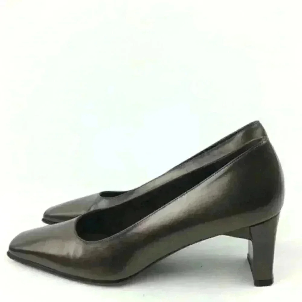 stuart weitzman Heels size 7 AAA Bronze Leather - Picture 8 of 8